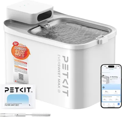 Produktbild von PETKIT Trinkbrunnen Eversweet Max 2, Spülmaschinenfest und Edelstahl, 3L
