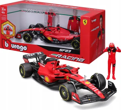 Zdjęcie produktu dla BBURAGO Ferrari Sf-23 #16 Charles Leclerc F1 2023, Model samochodu sportowego, Wstępnie zmontowany, 1:24, Ferrari F1 SF, Każda płeć, Metal, Plastik