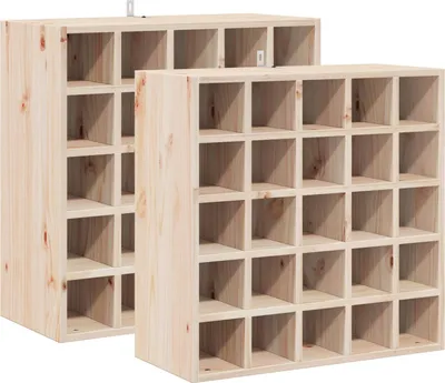Obrázek produktu pro Stojan na víno 2 pcs Přírodní 56 x 25 x 56 cm