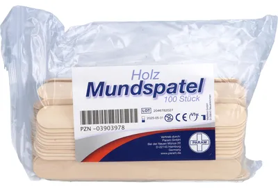 Zdjęcie produktu dla Drewniana szpatułka PARAM do nakładania maści i kontroli gardła, 100 szt. Drewniana szpatułka