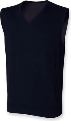 Immagine prodotto di Henbury H724 | Maglia senza maniche con scollo a V da uomo - Colore: Navy - Taglia: XXL