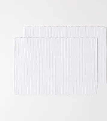 Obrázek produktu pro HOMESCAPES Prostírání sada 2 ks bílé - 100% bavlna, 33x50 cm