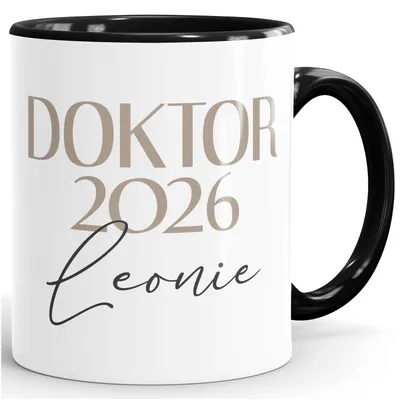 Produktbild von Kaffee-Tasse Abschluss personalisiert mit Name und Titel Namenstasse personalisierte Geschenke Absolventen SpecialMe®