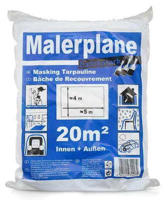 Produktbild von 5x Abdeckplane Malerplane Schutz für Innen- und Aussenbereich extra stark 4 x 5 m