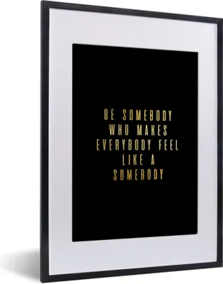 Produktbild von MuchoWow® Gerahmtes Poster Zitat - Sprichwörter - Gold - Schwarz 30x40 cm - Poster mit Schwarzem Bilderrahmen Wandposter Rahmen Foto Bilder - Wandposter Schlafzimmer