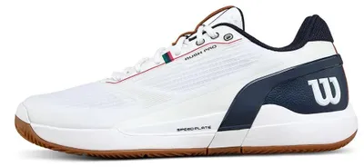 Image de Chaussures de terre battue Wilson Rush Pro 5, blanches, taille 41 1/3 pour homme, blanches, taille 41 1/3