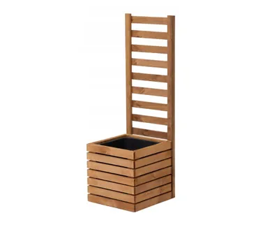Image de Pot de fleurs avec pergola en bois massif - Pot de jardin, jardinière, bac à fleurs - Neuf