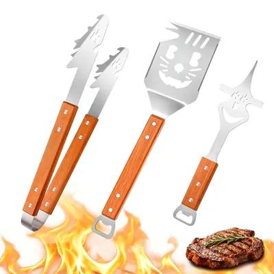 Produktbild von Edelstahl-Grillspatel mit Holzgriff