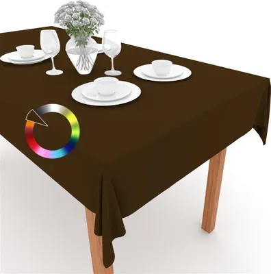 Produktbild von EDLE TISCHDECKE TISCHLÄUFER TISCHTUCH TISCHWÄSCHE PFLEGELEICHT 40 FARBEN (Braun 28, 40x40cm)
