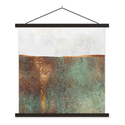 Produktbild von MuchoWow® Textilposter Abstrakt - Luxus - Gold 120x120 cm mit schwarzem Rahmen - Aufhängungsset