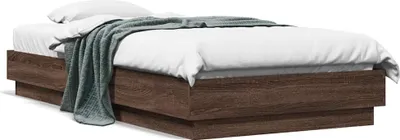 Produktbild von vidaXL Bettgestell ohne Matratze Braun Eiche 90x190 cm Holzwerkstoff