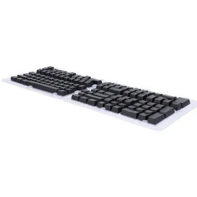 Obrázek produktu pro 132 klávesových krytek pro francouzskou klávesnici – minimalistické krytky pro mechanické klávesnice s 61, 64, 68, 84, 87, 96, 98, 100, 104 a 108 kláves – černé