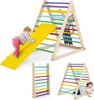 Immagine prodotto di Triangolo da arrampicata con scala. Struttura da arrampicata pieghevole. Triangolo per lo sviluppo