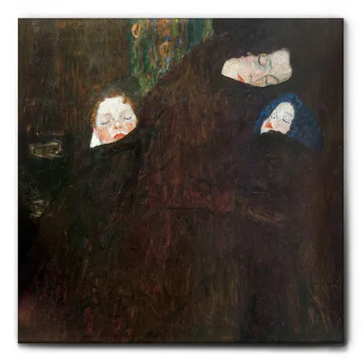 Immagine prodotto di Giallobus - La famiglia 2 - Gustav Klimt - 70L x 70l cm - Quadro - Tela Canvas Telaio Standard
