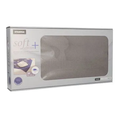 Produktbild von Papstar Mitteldecken, stoffähnlich, Vlies "soft selection plus" 80 cm x 80 cm grau, 5 x 20 Stück