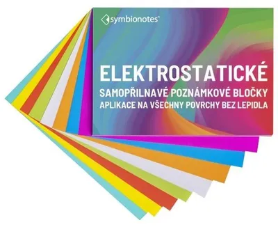 Imagen del producto de SYMBIO, blocs de notas electrostáticos Symbionotes / 70 x 100 mm / 7 colores / Paquete de 100 unidades