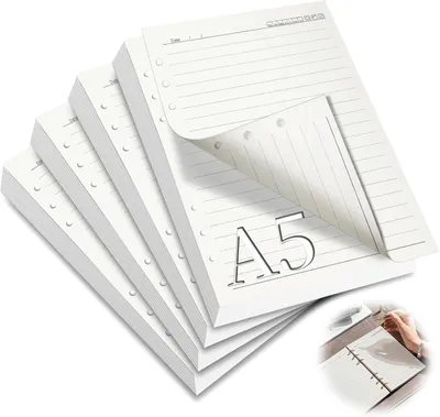 Produktbild von Vulpapier A5, liniertes Papier, 240 Blatt, 6-Loch, für Planer und Notizbücher