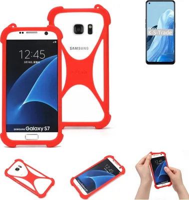 Produktbild von K-S-Trade Handy-Hülle kompatibel mit Oppo Reno8 Lite 5G Schutz-Hülle Bumper Silikon Schutz Hülle Cover Case Silikoncase Silikonbumper TPU Softcase
