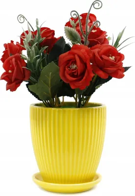 Produktbild von Kunstblume im Bunten Topf 20cm Deko Pflanze Klein Pflegeleicht Fensterbank
