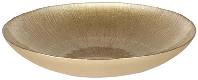 Produktbild von Salatschussel - Obstschale/obstkorb - Glas - D40 x H6 cm - gold