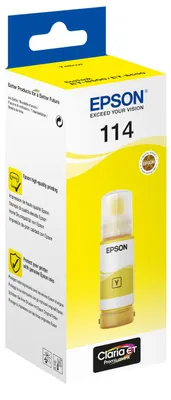 Produktbild von Epson 114 EcoTank Yellow ink bottle, Original, Gelb, Epson, EcoTank ET-8550 EcoTank ET-8500, Standardertrag, 70 ml