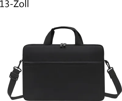 Produktbild von Schwarz Laptoptasche für MacBook Air M1 Hülle für Xiaomi Dell Asus Leichte Umhängetasche Handtasche Aktentasche, 13-Zoll