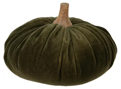 Obrázek produktu pro Clayre & Eef Dekorace Dýně Ø 20x14 cm Zelená Polyester