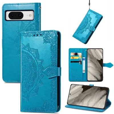 Produktbild von König Design Hülle kompatibel mit Kunstleder Handyhülle - Handy Case Blau