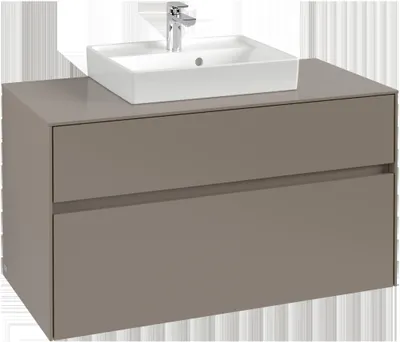 Produktbild von Villeroy & Boch Collaro Waschbeckenunterschrank, 2 Auszüge, Waschbecken mittig, 1000x548x500mm, C01600AA