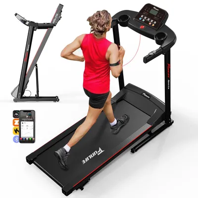 Produktbild von FunLife F50 klappbares Laufband für Zuhaus – leise 2.5PS Motor, 3-Stufen Steigung, App & Bluetooth, Pulsmessung, große Lauffläche mit Luftdämpfung
