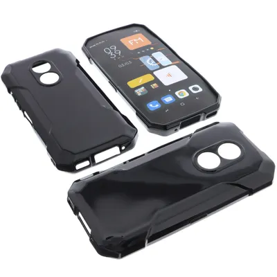 Produktbild von foto-kontor Hülle kompatibel mit Doogee S61 / S61 Pro Schutzhülle Tasche Gummi TPU Schutz Handytasche schwarz