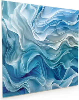 Produktbild von Küchenrückwand Spritzschutz Glas mit Motiv Wellenfließend 40 x 40 cm
