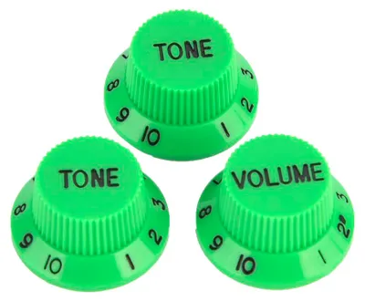 Image de Lot de 3 boutons de réglage de volume et de tonalité pour guitare électrique St Sq (vert)
