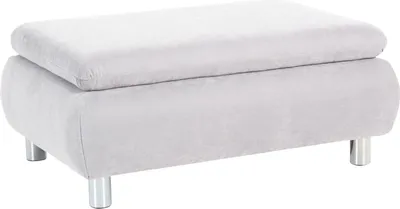 Produktbild von Max Winzer Hocker Terrence - Velourstoff creme - Maße: 90 x 60 x 43 cm