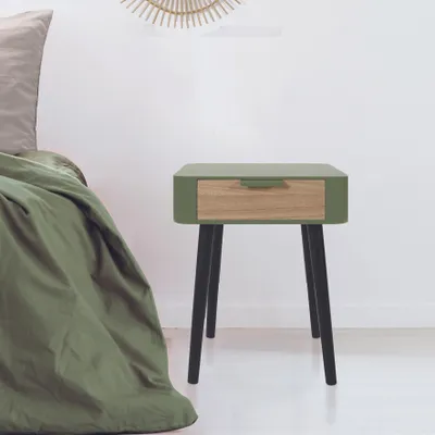 Produktbild von Nachttisch aus Holz 1 Schublade Zoran