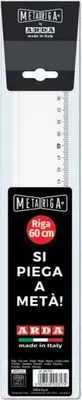 Produktbild von ARDA MET60SS Lineal Schreibtisch-Lineal 600 mm Transparent 6 Stück(e)