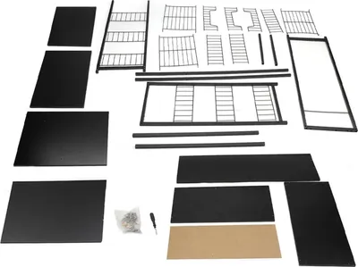 Produktbild von Lagerungsschrank, große Kapazität, minimalistischer moderner Stil, schwarz