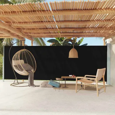 Obrázek produktu pro vidaXL Boční výsuvná markýza 180x600 cm černá
