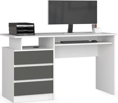 Produktbild von AKORD Furniture Factory IP0PBIUBIASZA001, Gerade, Rechteckige Form, Matt, Weiß, 3 Schublade(n), 600 mm