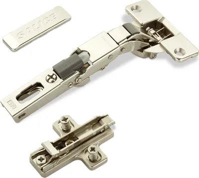 Produktbild von 2 x Salice Universalscharniere 110° Bohrbild T52 mit Dämpfer für abgerundete, überfälzte und profilierte Türen mit Kreuz-Montageplatte Höhe 3 mm Exzenterverstellung, Scharnierarmabdeckung