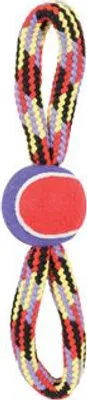 Image de Jouet pour chien TENNIS BALL ROPE huit 36cm Zolux