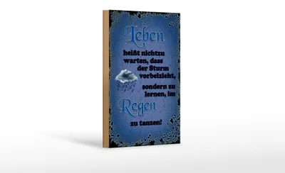 Produktbild von Holzschild Spruch 12x18cm Leben heißt nicht zu warten dass