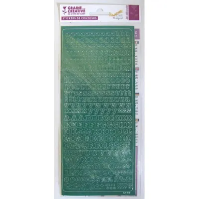 Produktbild von Alphabet Aufkleber abschälen 10,5 x 23,2 cm - grün