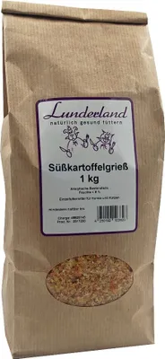 Produktbild von Lunderland Süßkartoffelgrieß 1kg Einzelfuttermittel für Hunde und Katzen