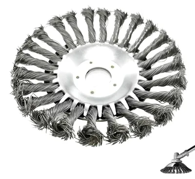 Unkrautbürste 15,2 cm Stahldraht für Rasentrimmer, Aufsatz
