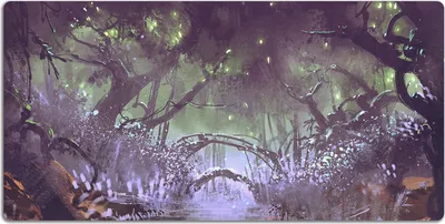 Produktbild von Schreibtischmatte Tischunterlage 120x60 cm Mauspad - dunkler Wald