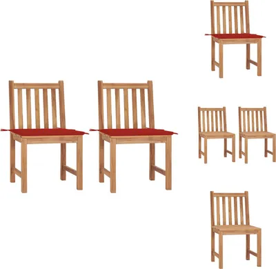 Produktbild von vidaXL Gartenstühle 2 Stk. mit Kissen Massivholz Teak -  Gartenstühle