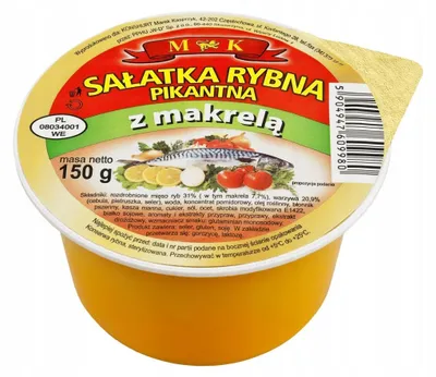 Zdjęcie produktu dla Sałatka rybna z makrelą pikantna 150 g MK 0,15 kg MK