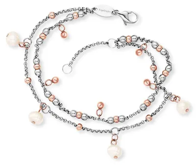 Produktbild von Engelsrufer ERBS-PEARL-BI Damen 2 in 1 Fußkettchen / Armband 26 cm