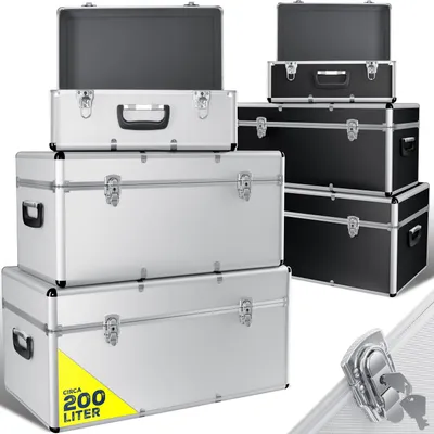 Produktbild von Masko® 3er SET Alu Boxen Alubox Alukiste Transportbox Werkzeugkiste Lagerbox NEU